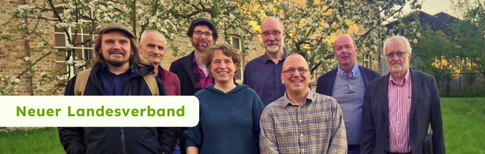 Gruppenbild der Gründungsmitglieder des Landesverbands Bürgerenergie Brandenburg.